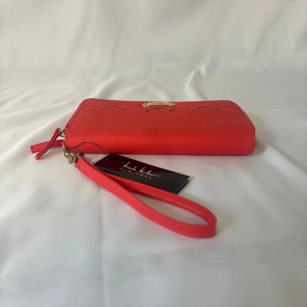 Nicole Miller Poppy Red Wristlet Zip Wallet Clutch NWT NY8605 - Picture 5 of 11